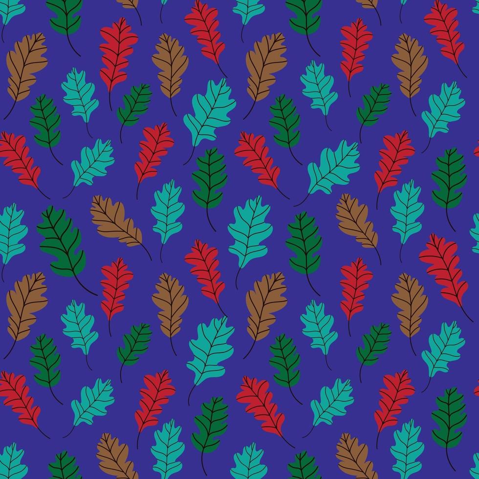 seamless pattern of autumn leaves. Vector illustration