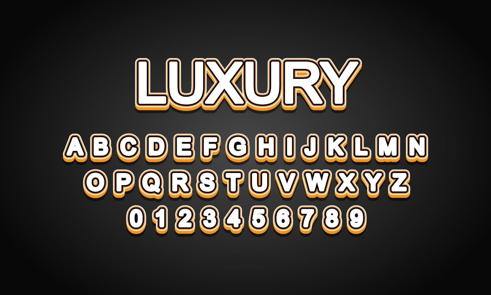 luxury font alphabet vector