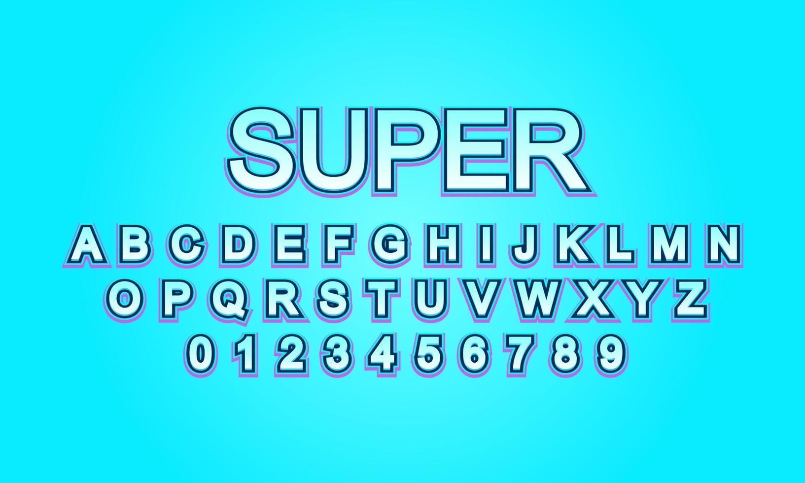 super alfabeto fuente vector