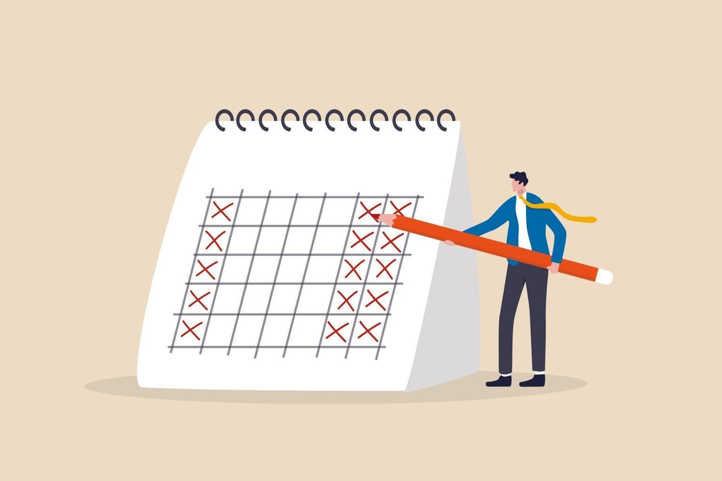 4 day work week, reduce working day to increase efficiency vector