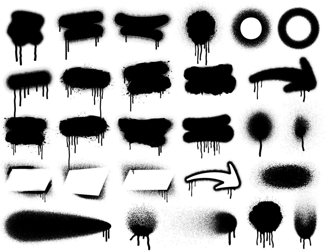 Big set of graffiti elements. vector