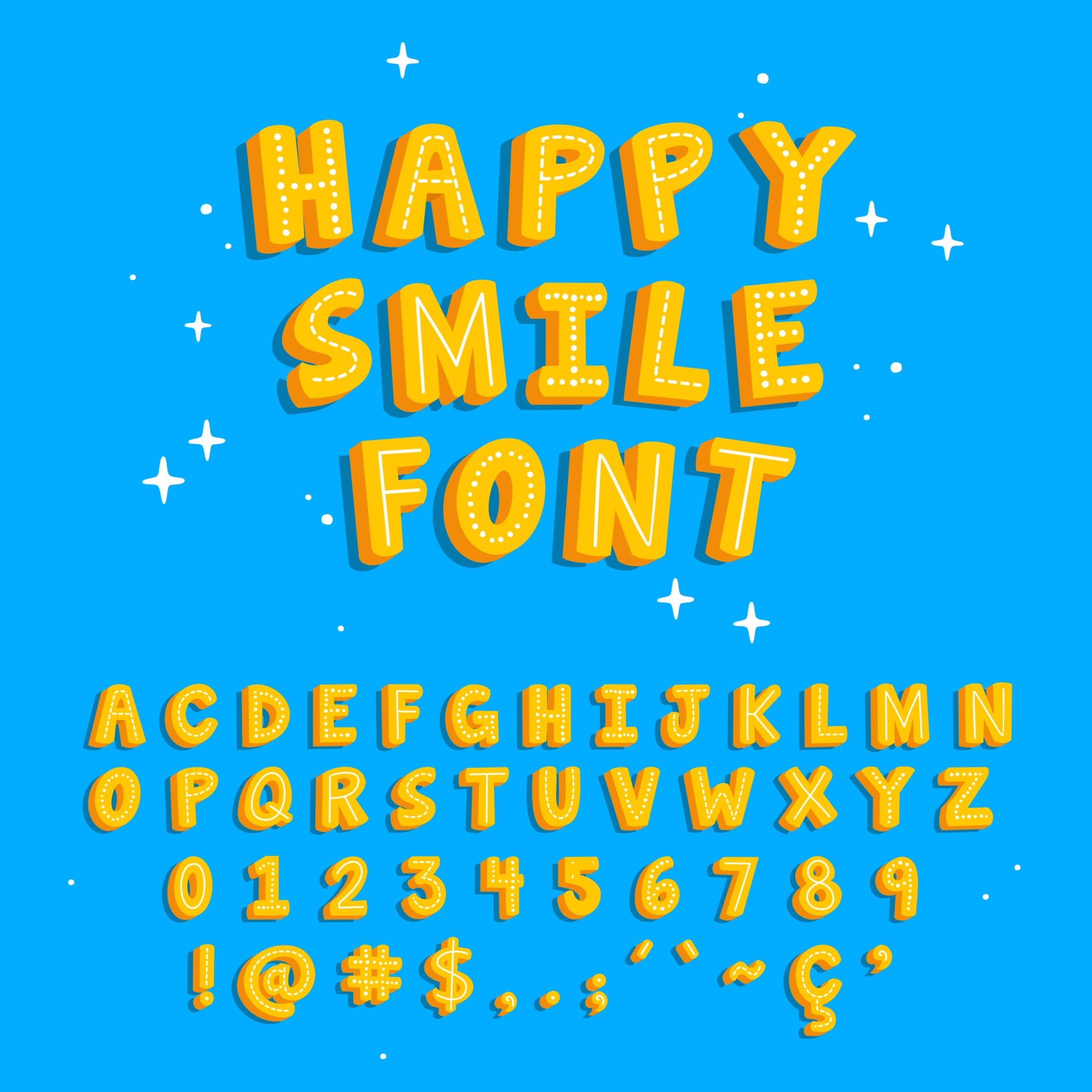 Happy smile font type. 3210610 Vector Art at Vecteezy