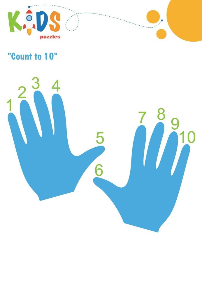 learning numbers worksheet vector