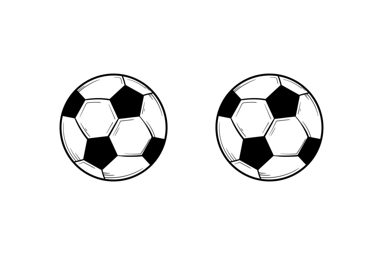 Soccer ball football hand drawn illustration vector