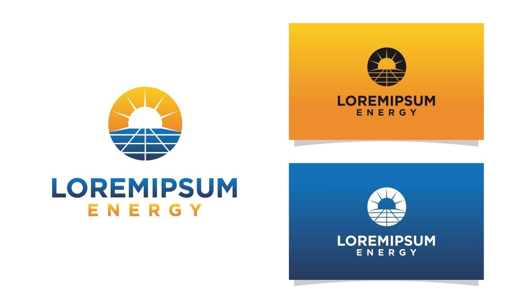 Solar panel logo Design Template vector