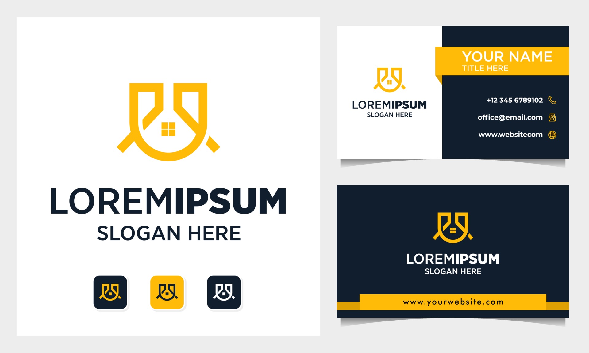 Real Estate Logo Design with Letter U initial and business ...