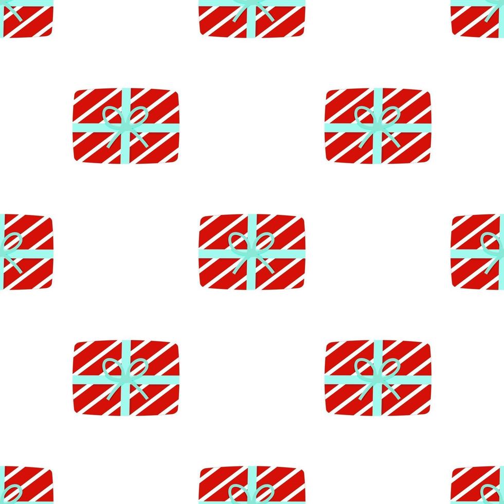 Wrapped Christmas Presents Seamless Repeat Vector Pattern