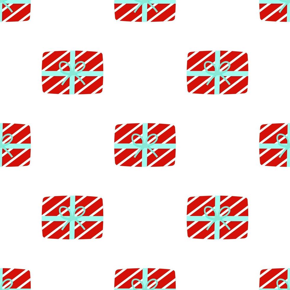 Wrapped Christmas Presents Seamless Repeat Vector Pattern