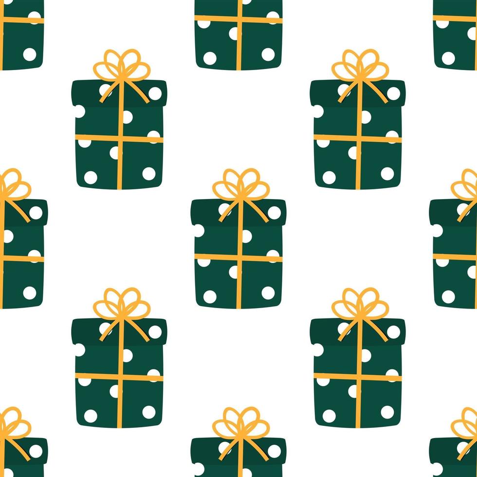 envuelto, regalos de navidad, seamless, repetición, vector, patrón vector