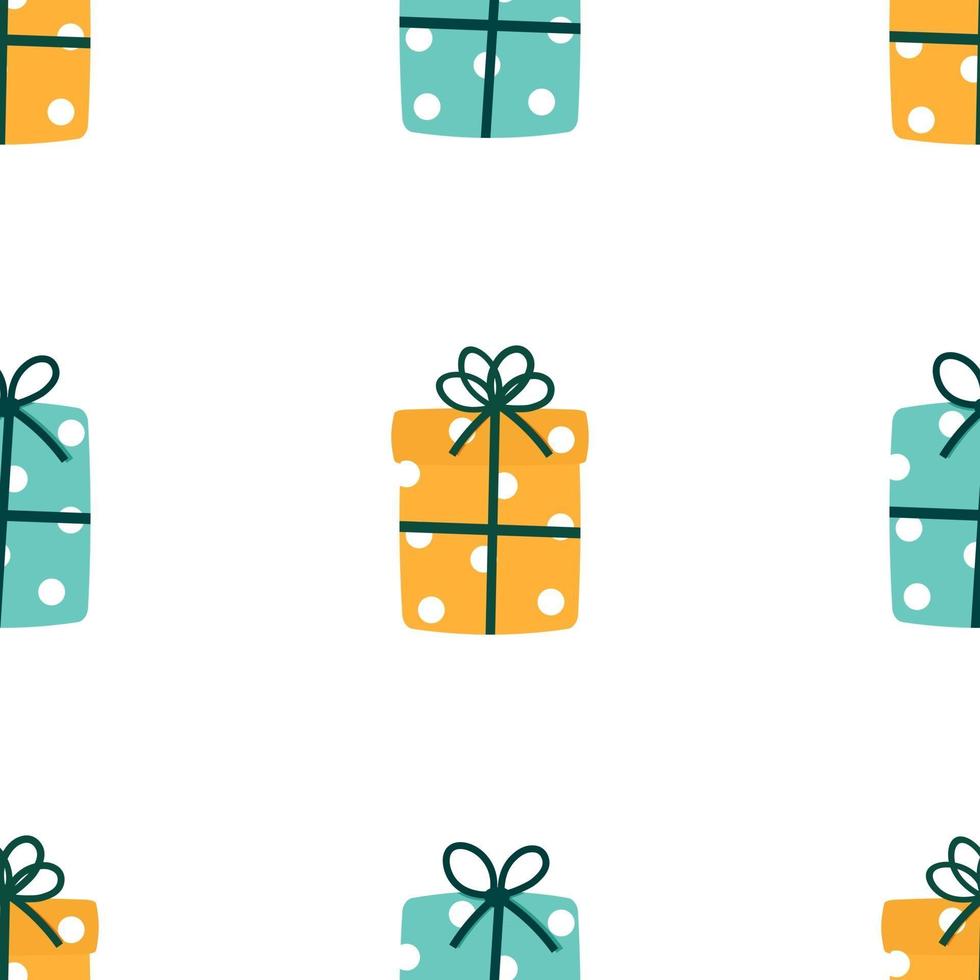 envuelto, regalos de navidad, seamless, repetición, vector, patrón vector