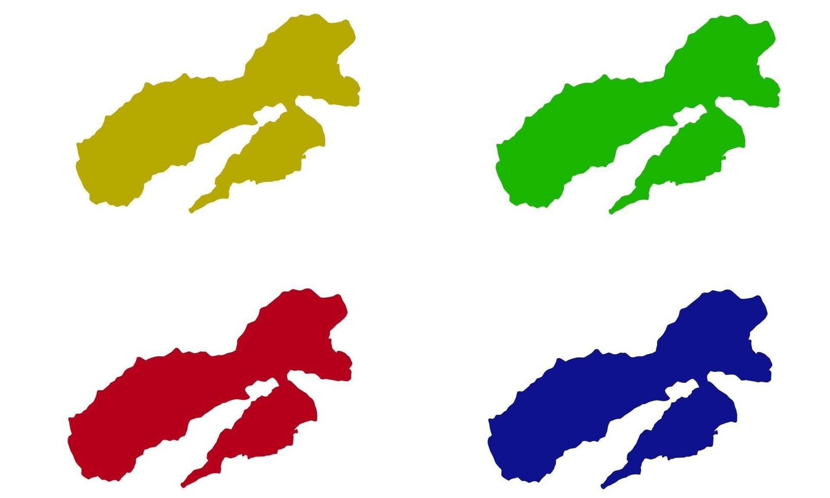 silhouette map of Ambon City in Indonesia vector