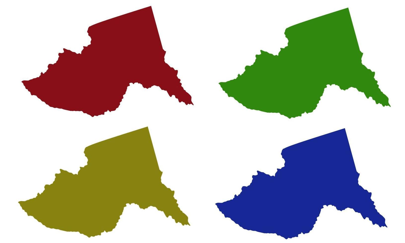 Meru County map silhouette in kenya vector