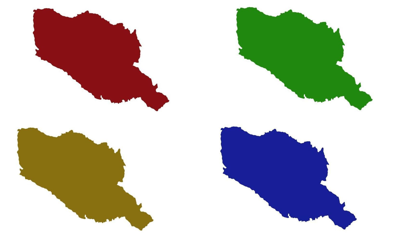 silueta de mapa del condado de muranga en kenia vector