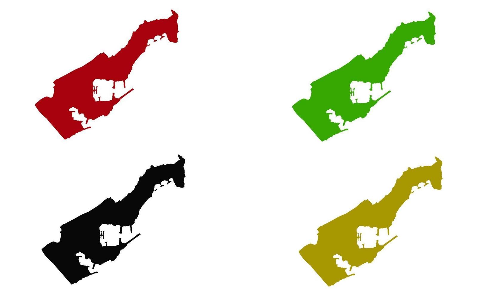 Monaco country map silhouette in Europe vector