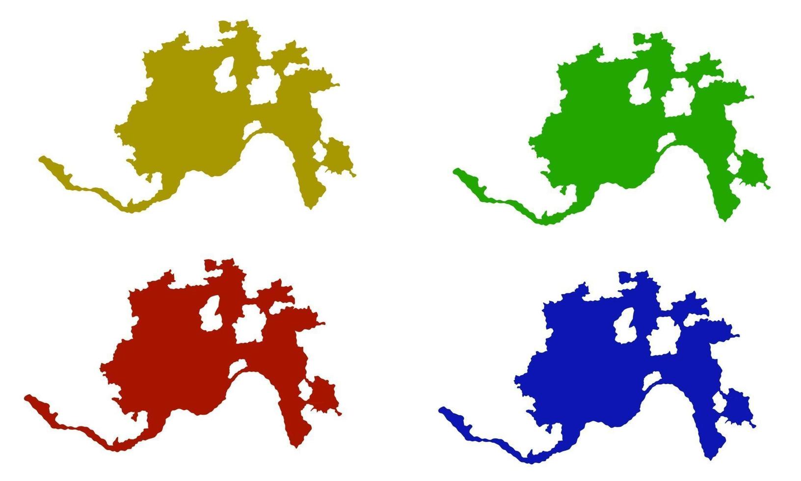 silhouette map of Cincinnati city in ohio vector