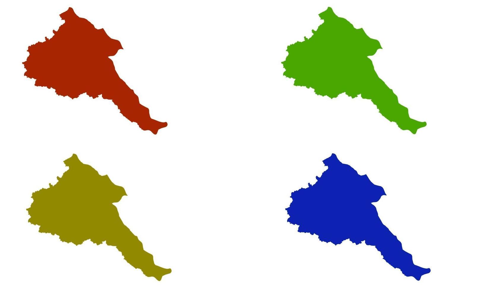 Mapa de silueta de la provincia de Bayan-Olgii en Mongolia vector