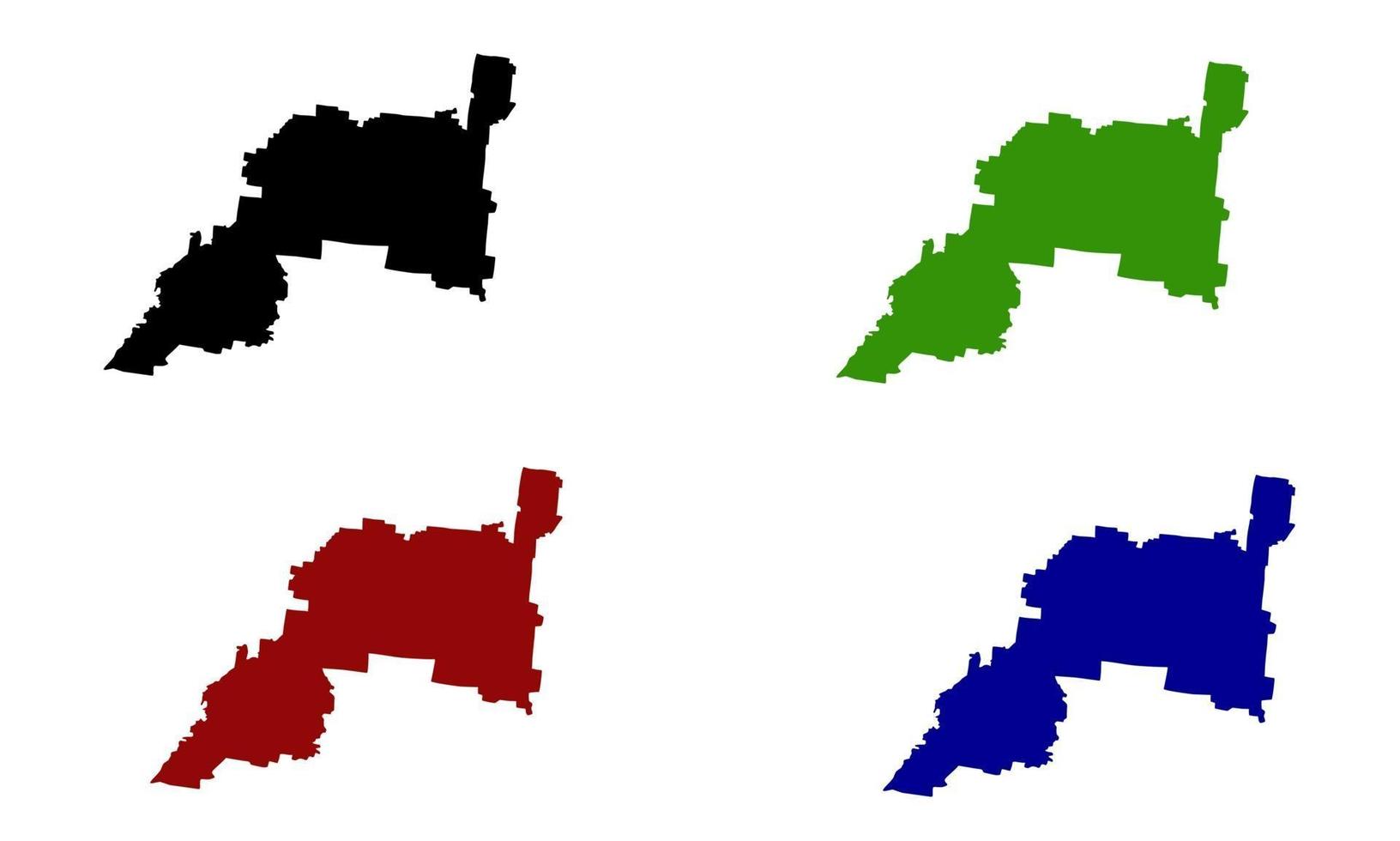 silhouette map of the city of Henderson in Nevada vector