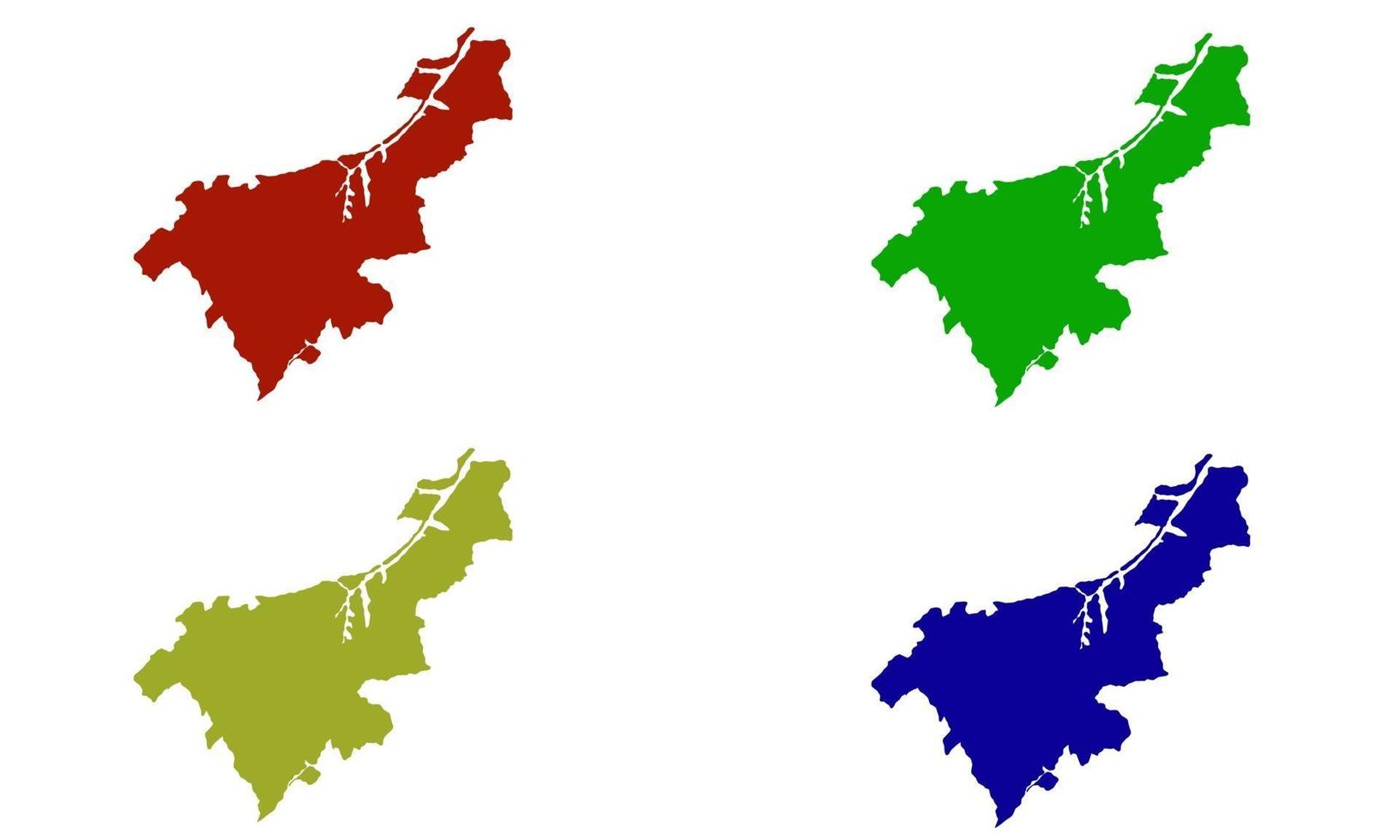silhouette map of the city of Gent in Belgium vector