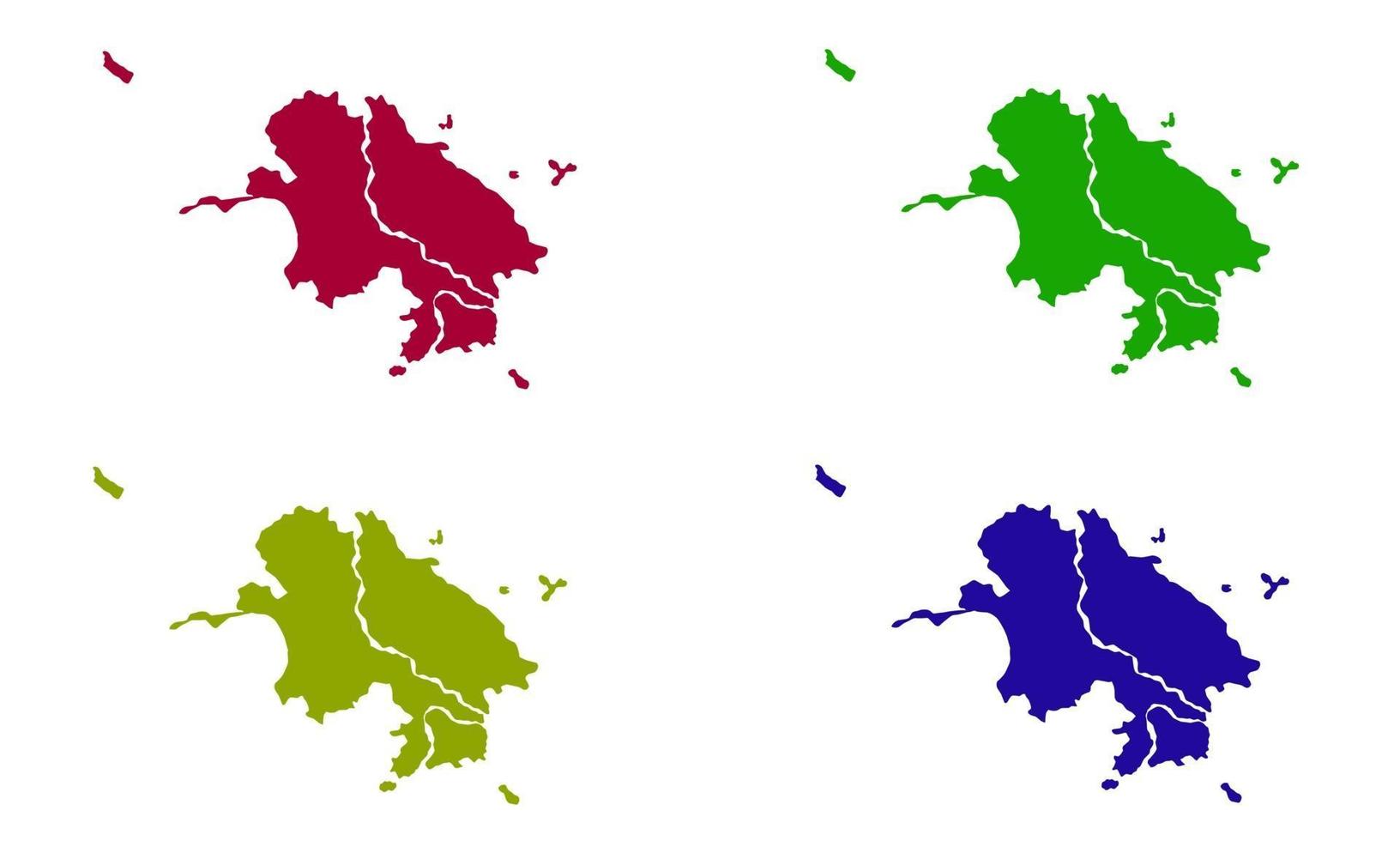 silhouette map of the city of Chita in Russia vector
