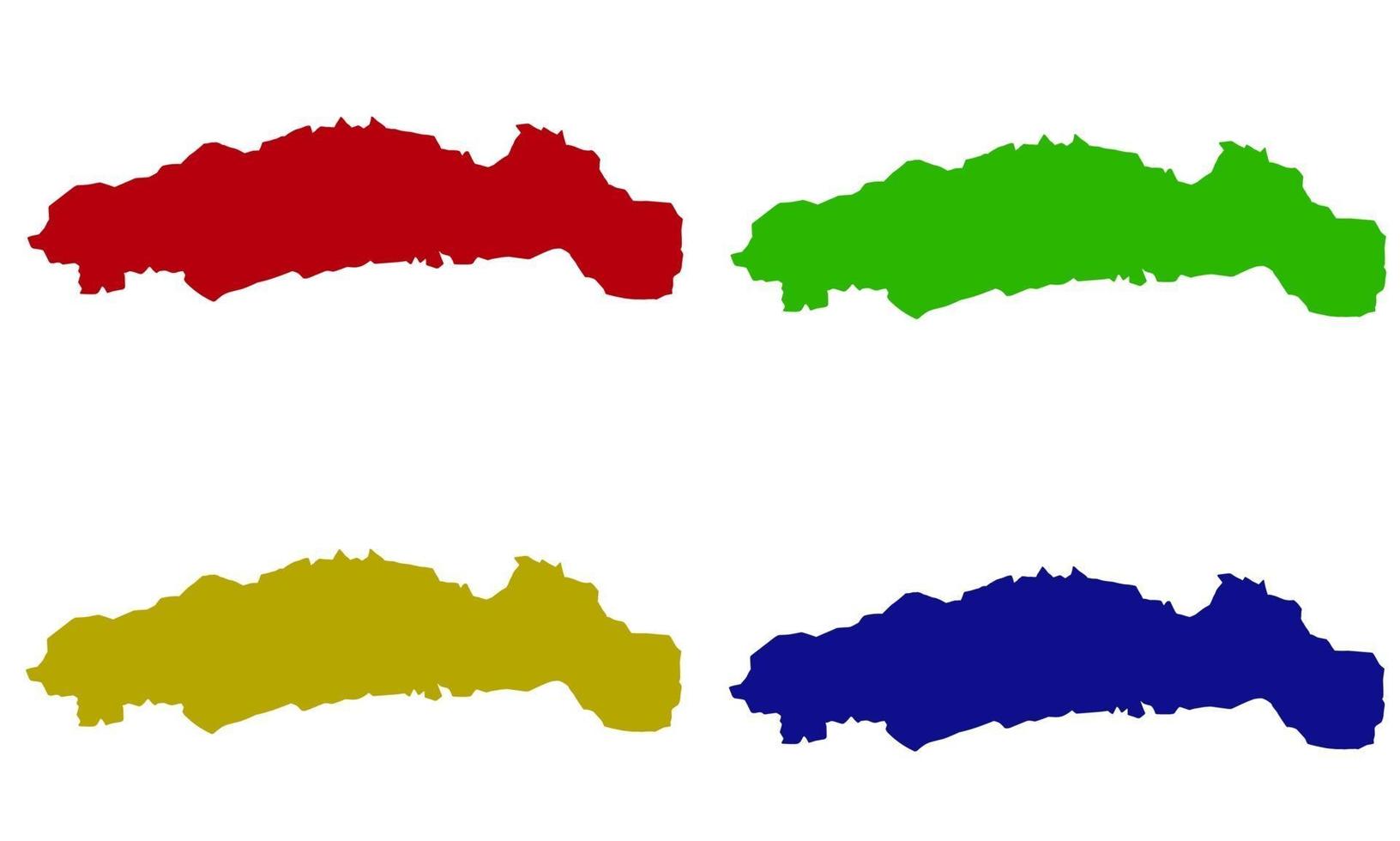 Mapa de silueta de la provincia de Gorontalo en Indonesia vector