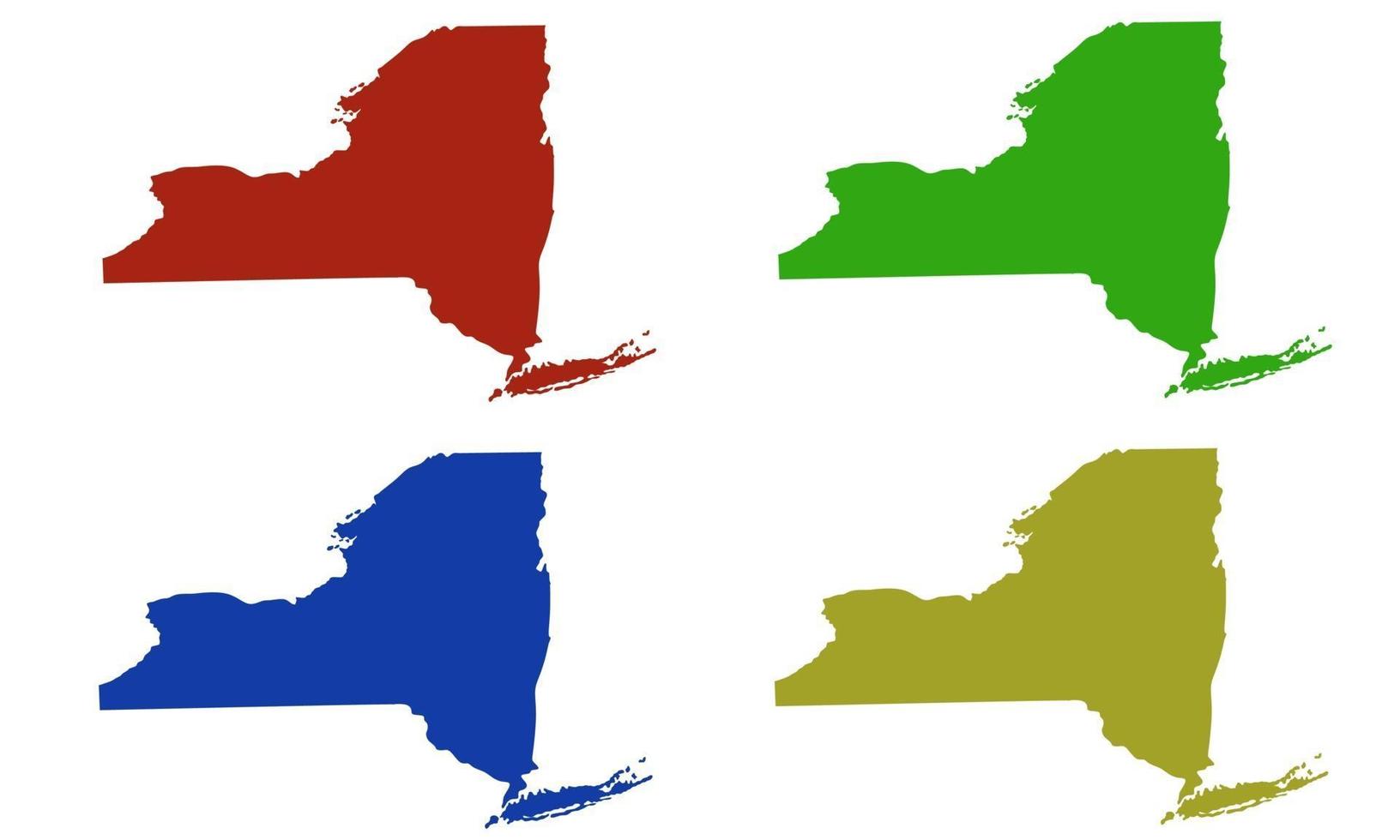 silueta del mapa de york del norte sobre fondo blanco vector