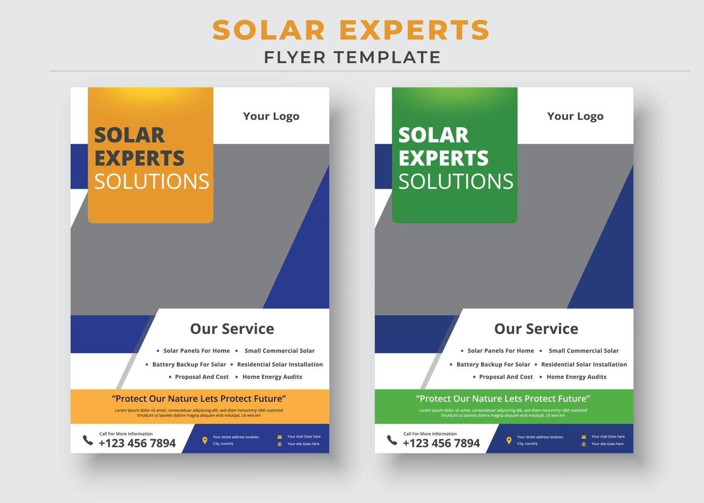 Green Solar Energy Flyer Templates, Solar Energy Flyer vector