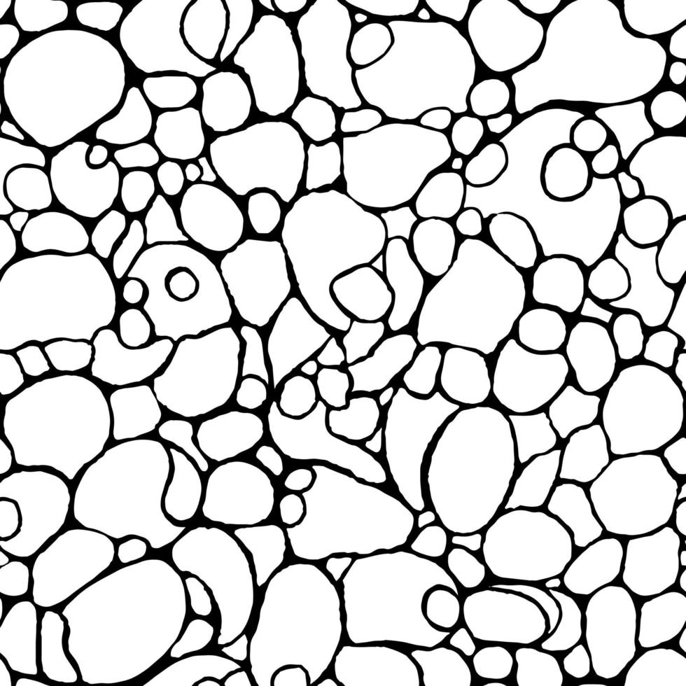 Bubbles seamless abstract pattern. Vector hand drawn repeat background