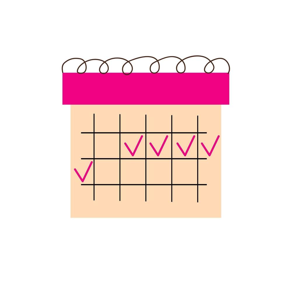 Flat calendar Icon. vector