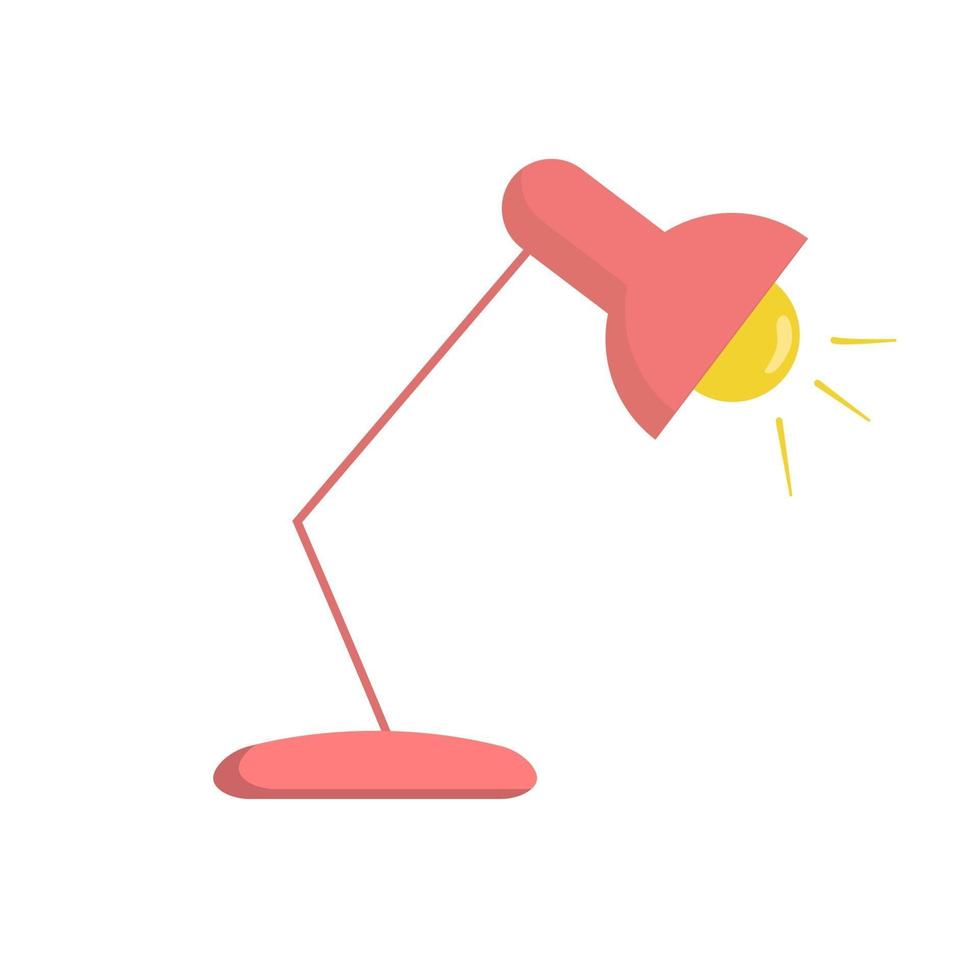 . Desk lamp modern vector illustration.