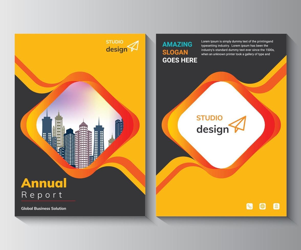 plantilla de diseño de informe anual, folleto, cartel, folleto corporativo vector