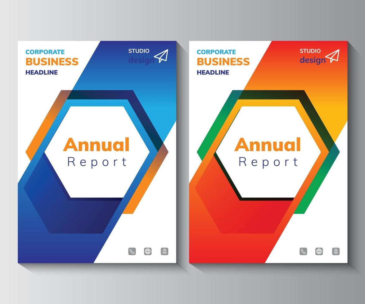 Annual Report Design Template,  Brochure,  Poster, Corporate  Flyer vector