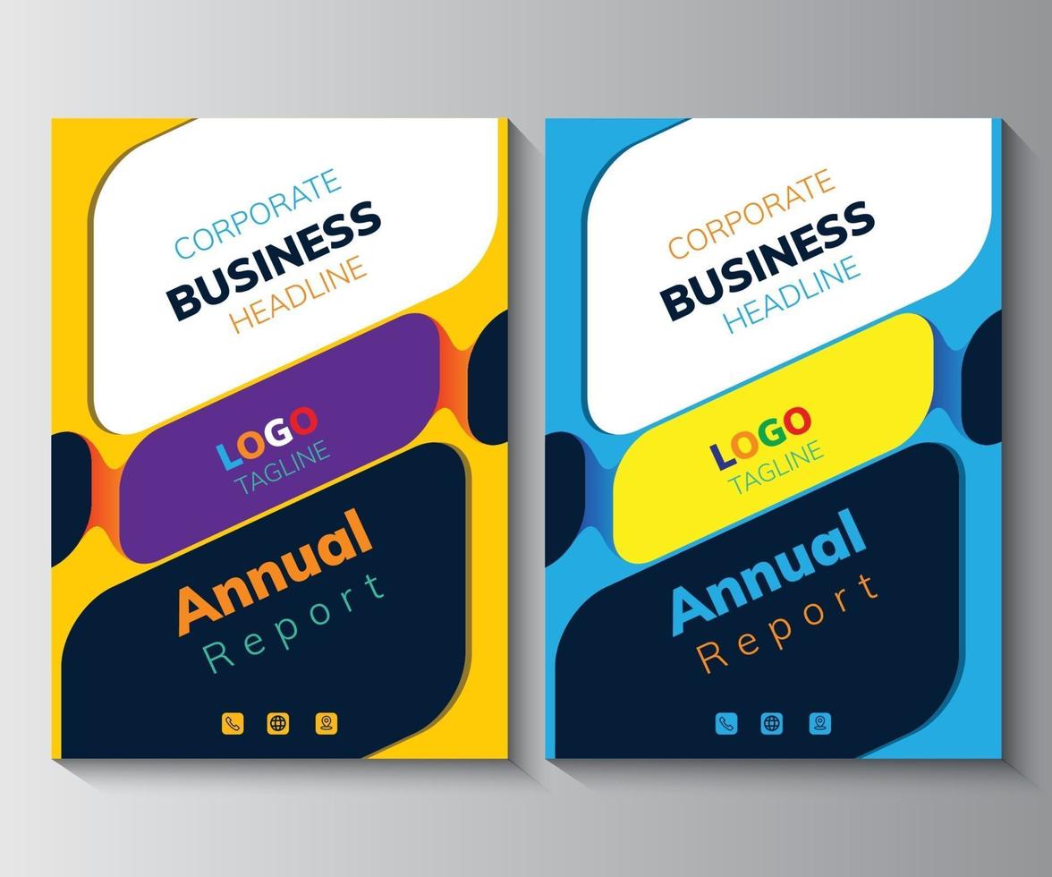 Annual Report Design Template,  Brochure,  Poster, Corporate  Flyer vector