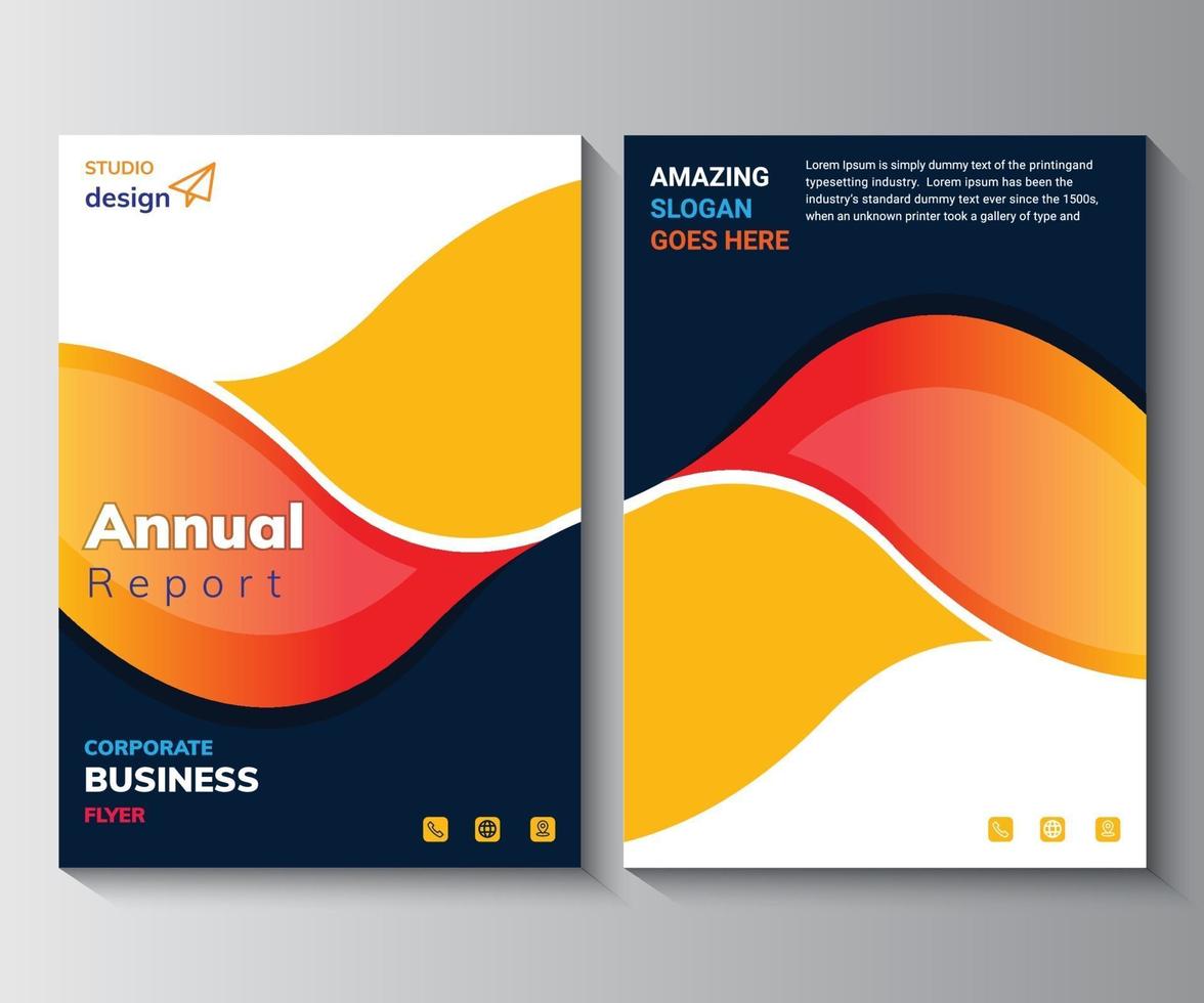 plantilla de diseño de informe anual, folleto, cartel, folleto corporativo vector