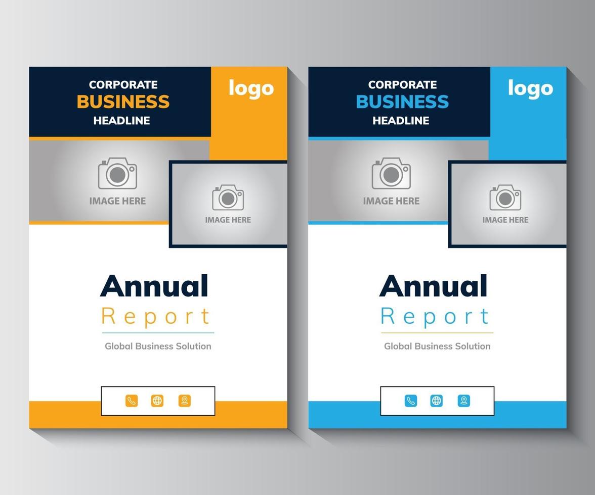 Annual Report Design Template,  Brochure,  Poster, Corporate  Flyer vector