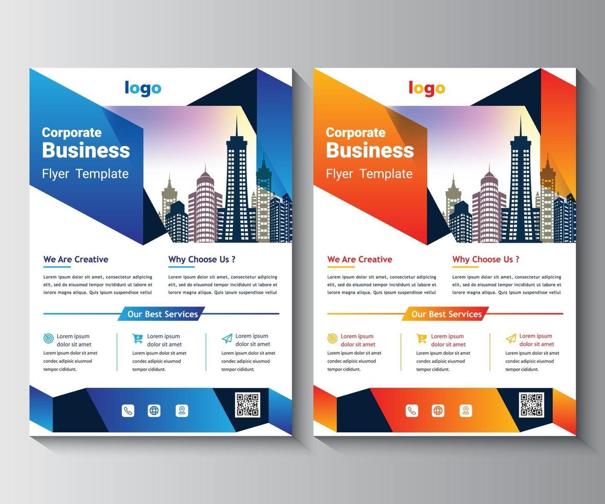 Corporate Business Flyer Layout Template vector