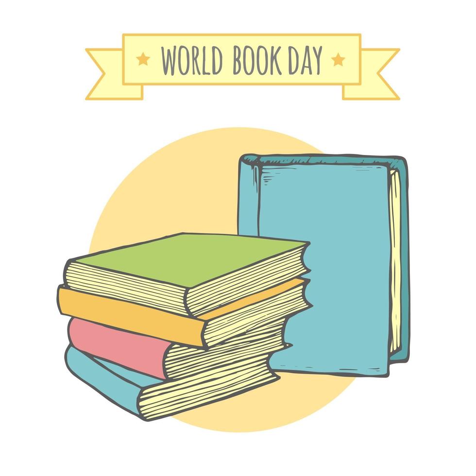 World Book Day creative and stylish typography on a book Poster vector