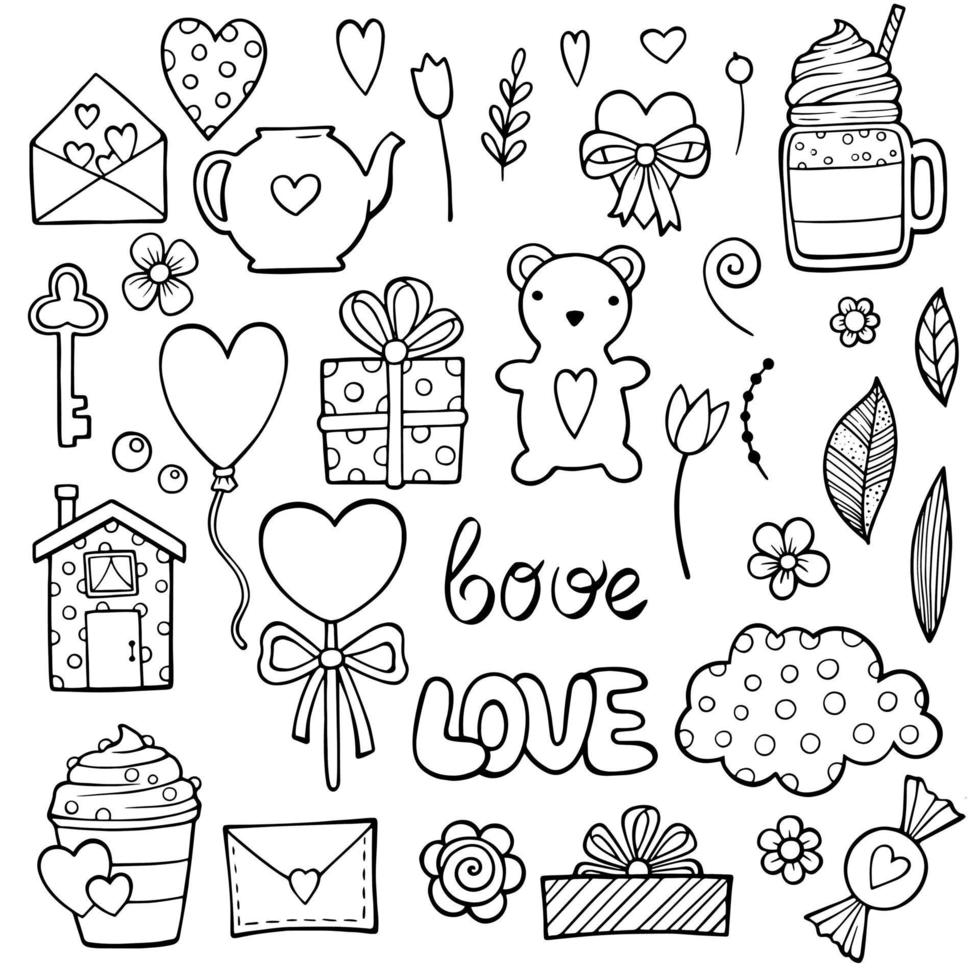 Cute romantic Stickers Set For Valentine Day dating. Set of dating vector