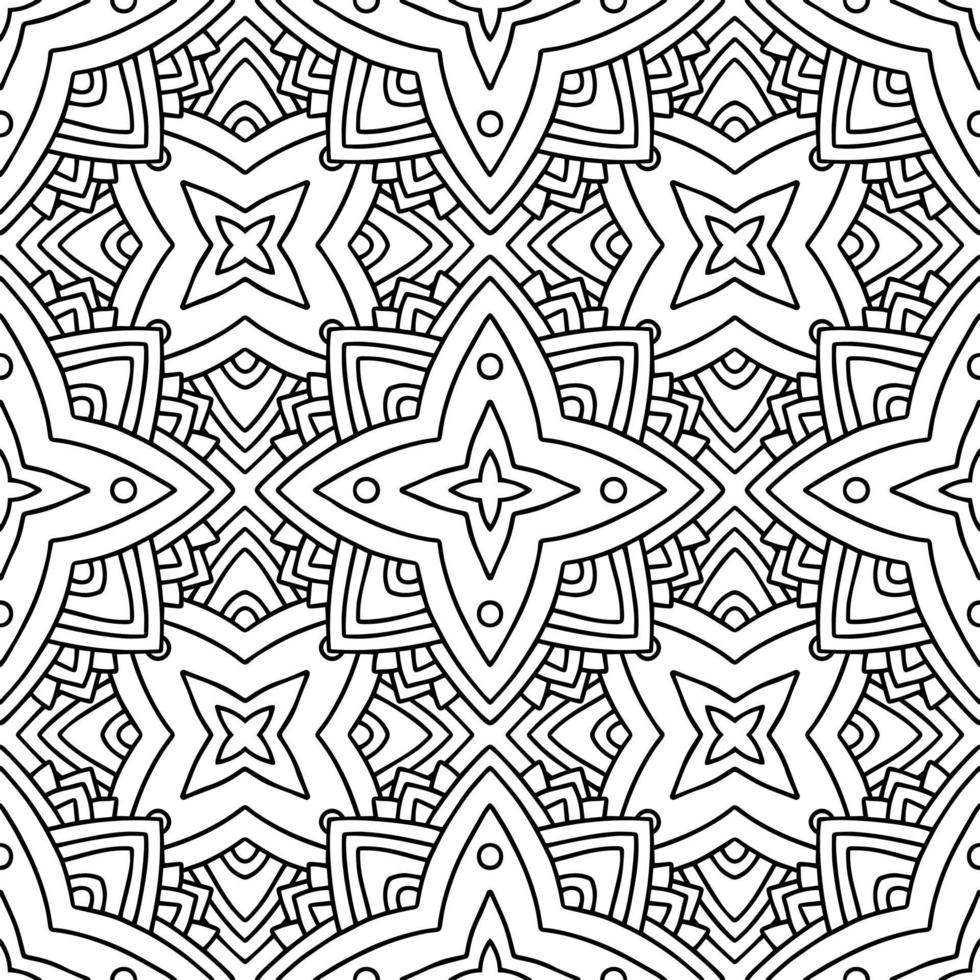 Tribal striped seamless pattern. Aztec geometric black white vector