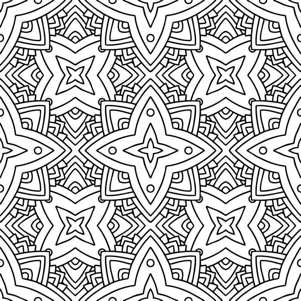 Tribal striped seamless pattern. Aztec geometric black white vector