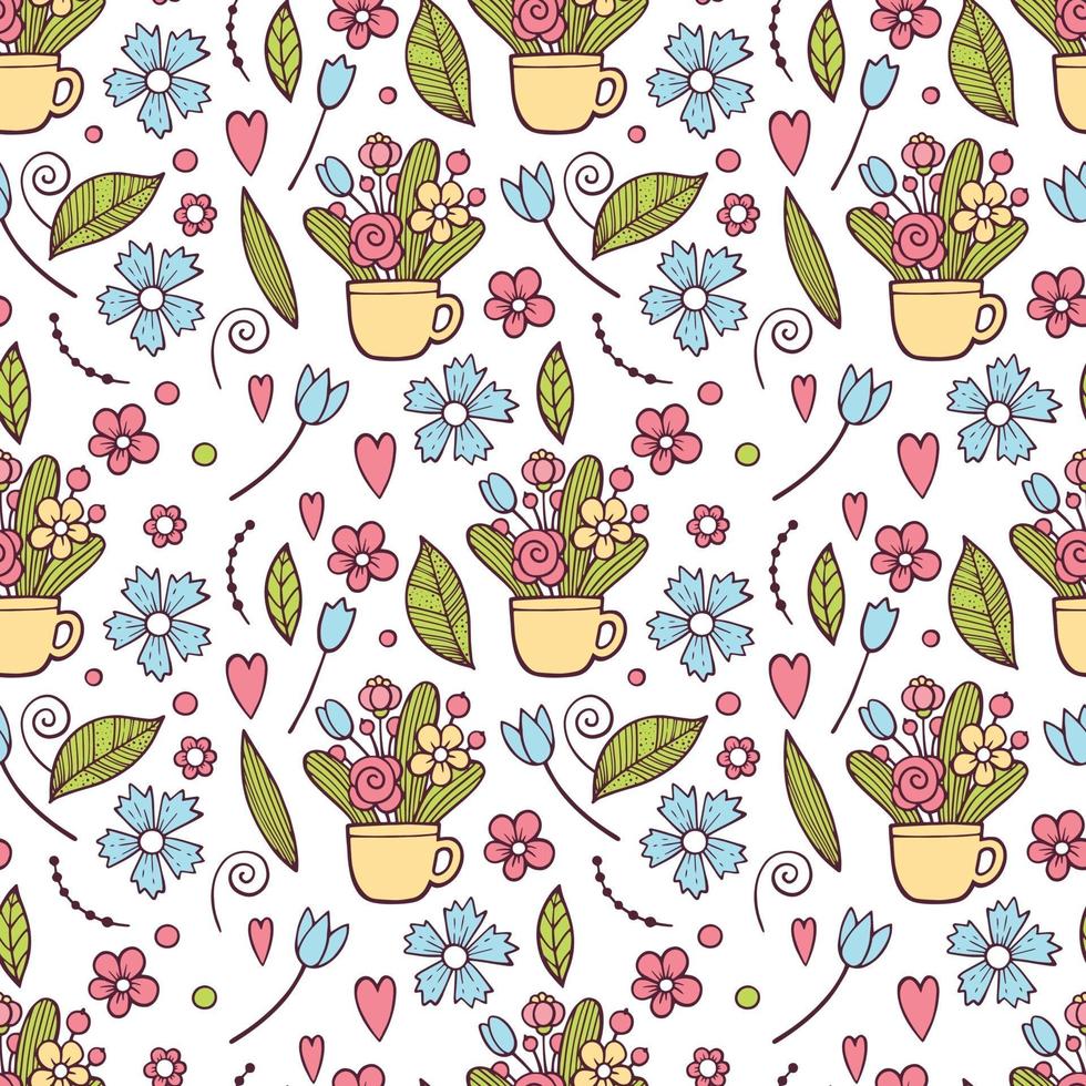 Wedding day. Cute Floral pattern in the small flower. Ditsy print vector