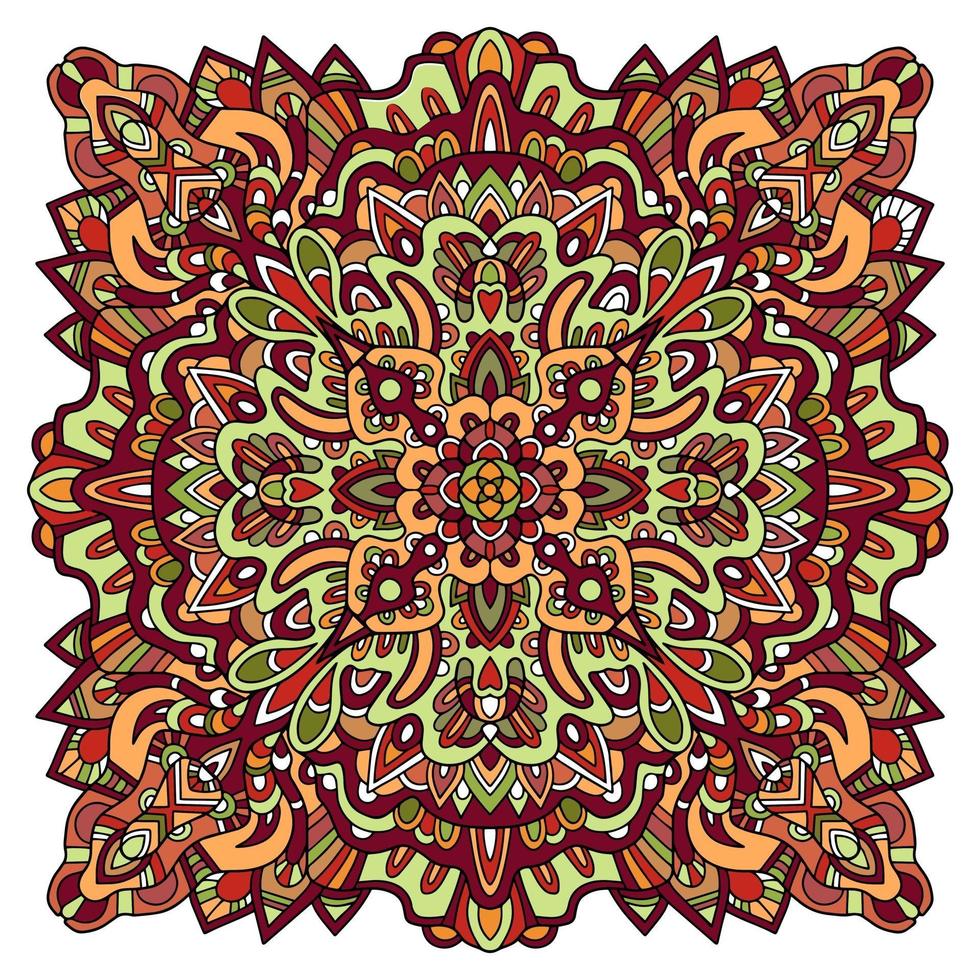 patrón de adorno tribal de alfombra india. toalla azteca, esterilla de yoga. vector