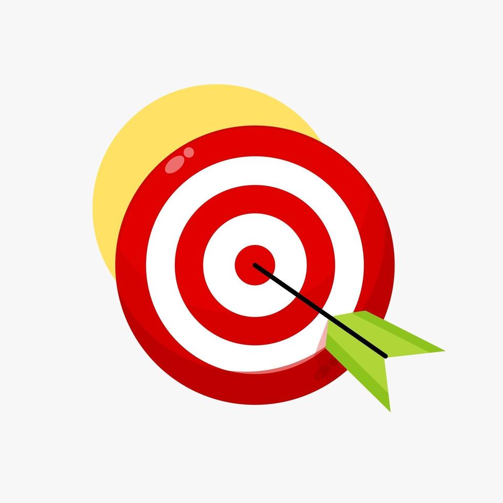 Illustration of an arrow hitting the target vector