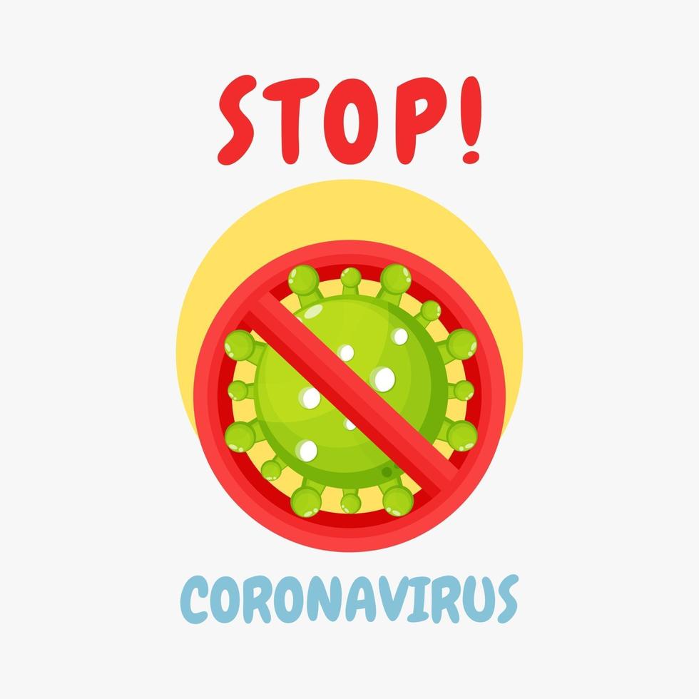 Stop coronavirus design vector