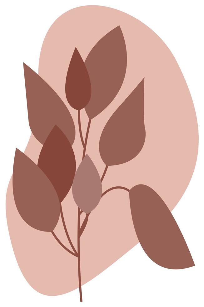 Abstract botanical leaves and spots. vector