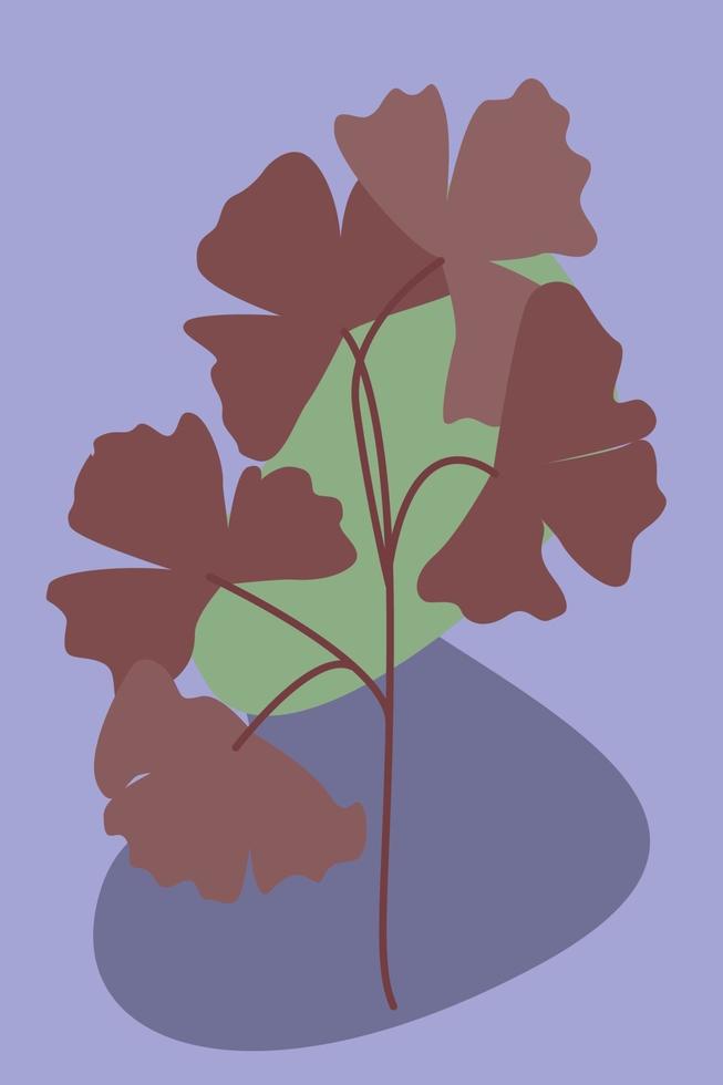 Abstract unusual plant and different shapes. vector