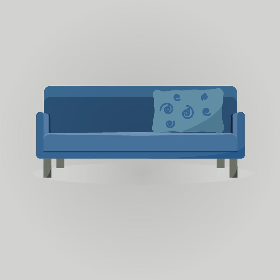 Grey sofa on a white background. vector