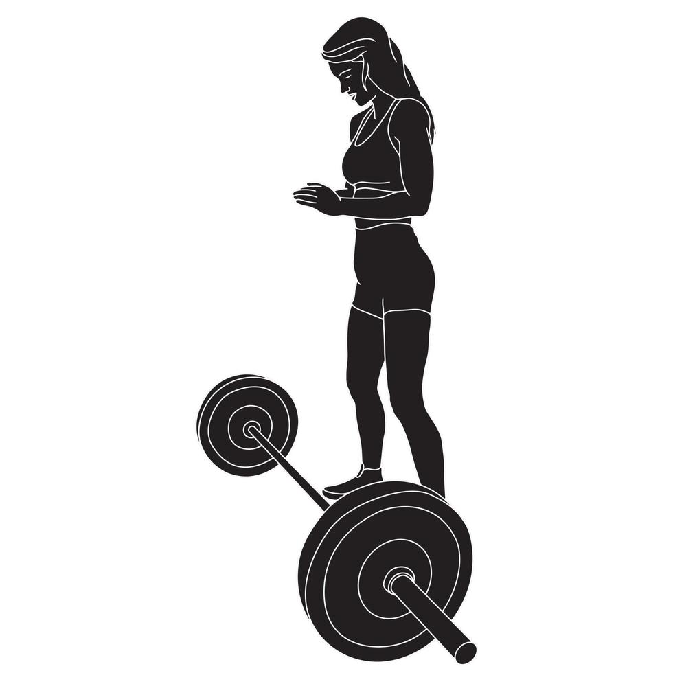 fitness and healthcare character silhouette illustration. vector