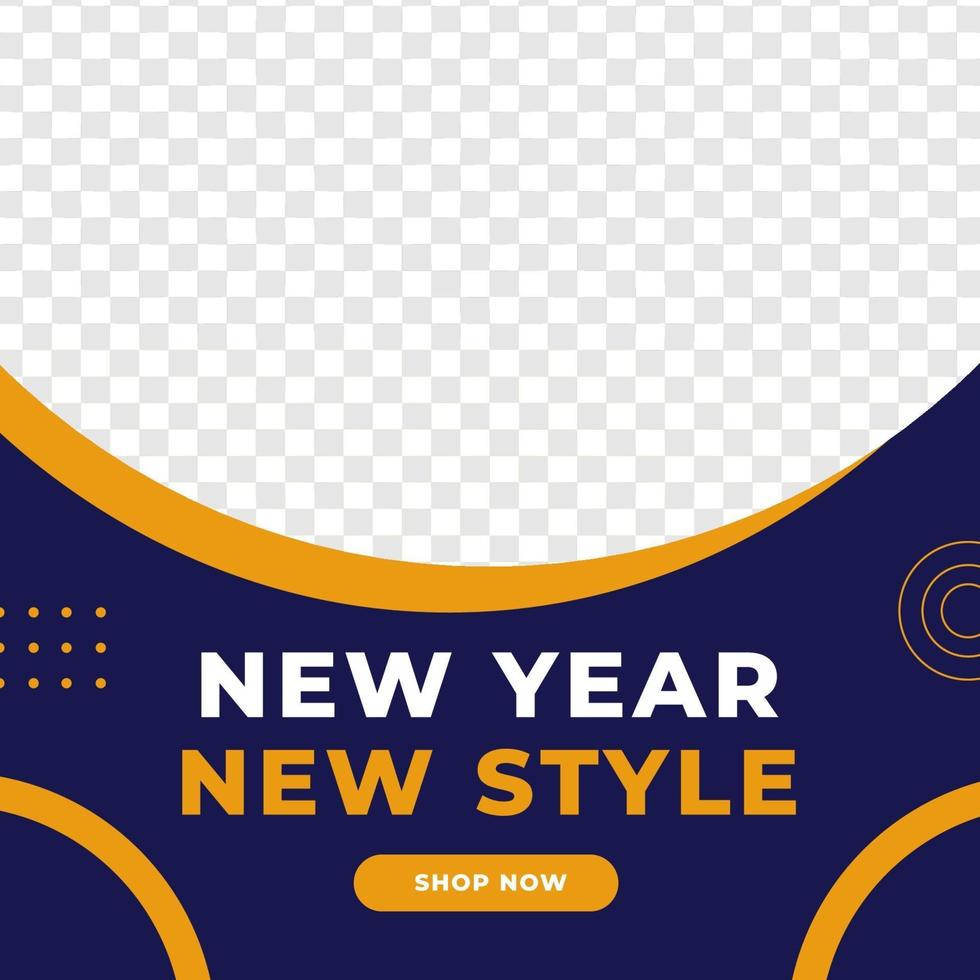 New Year Sale feed design social media post template vector