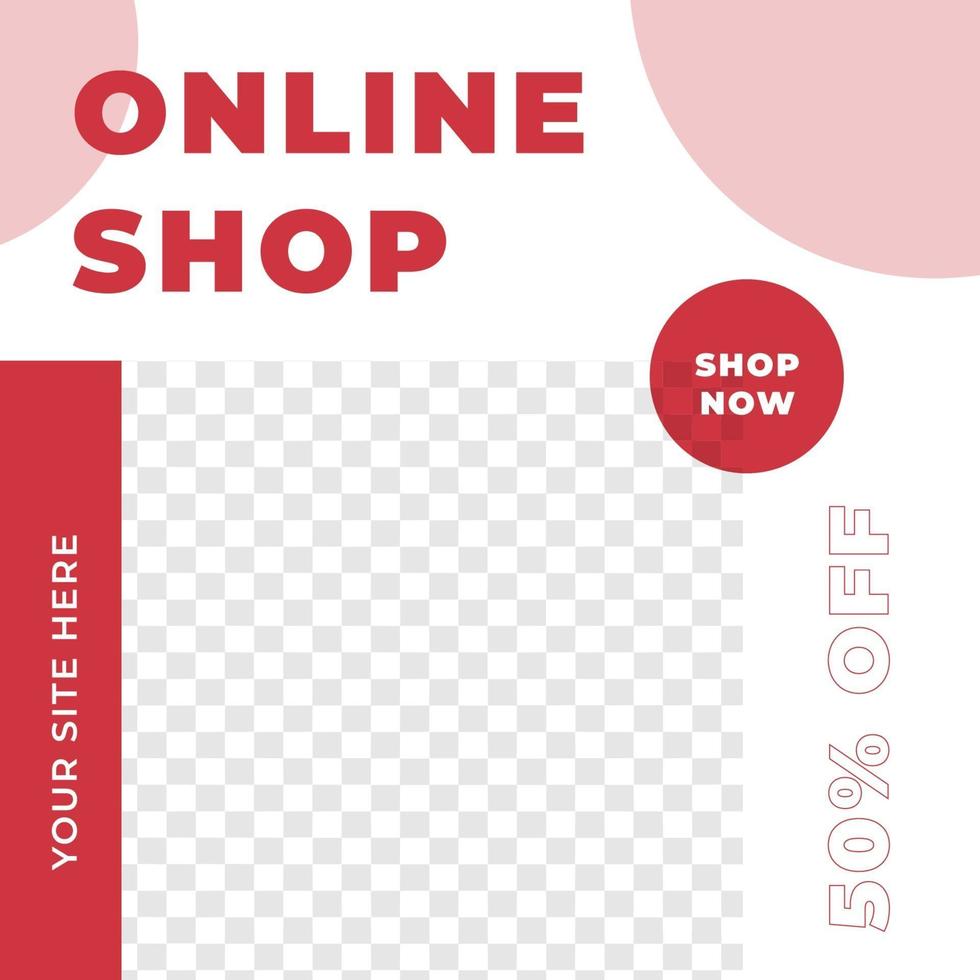 New Year Sale online shop feed design social media post template vector