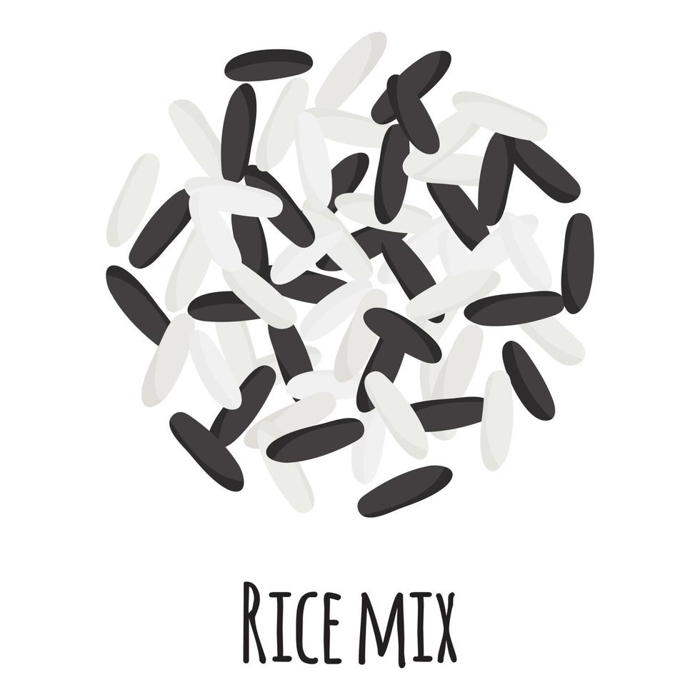 Rice mix for template farmer market design and packing. vector